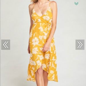 Show Me Your MuMu Meghan Wrap Dress - Bloom Gold